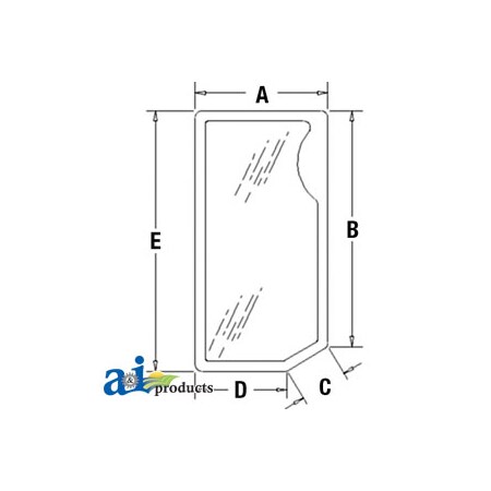 A & I Products Glass, Front, Lower (RH) 37" x23" x2" A-82001924